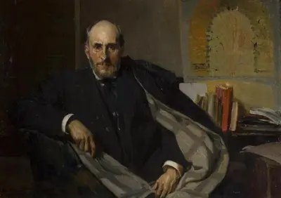 Portrait of Santiago Ramon Y Cajal Joaquin Sorolla